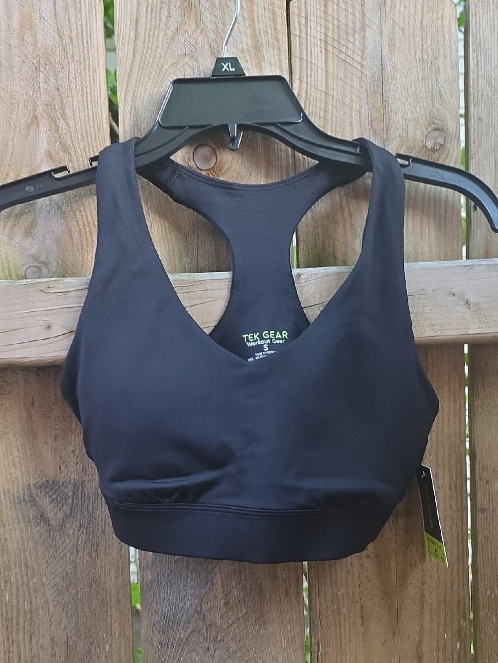 tek gear Black Racerback Support Sports Bra